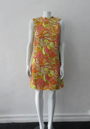 080813 -Bright Yellow Print Dress