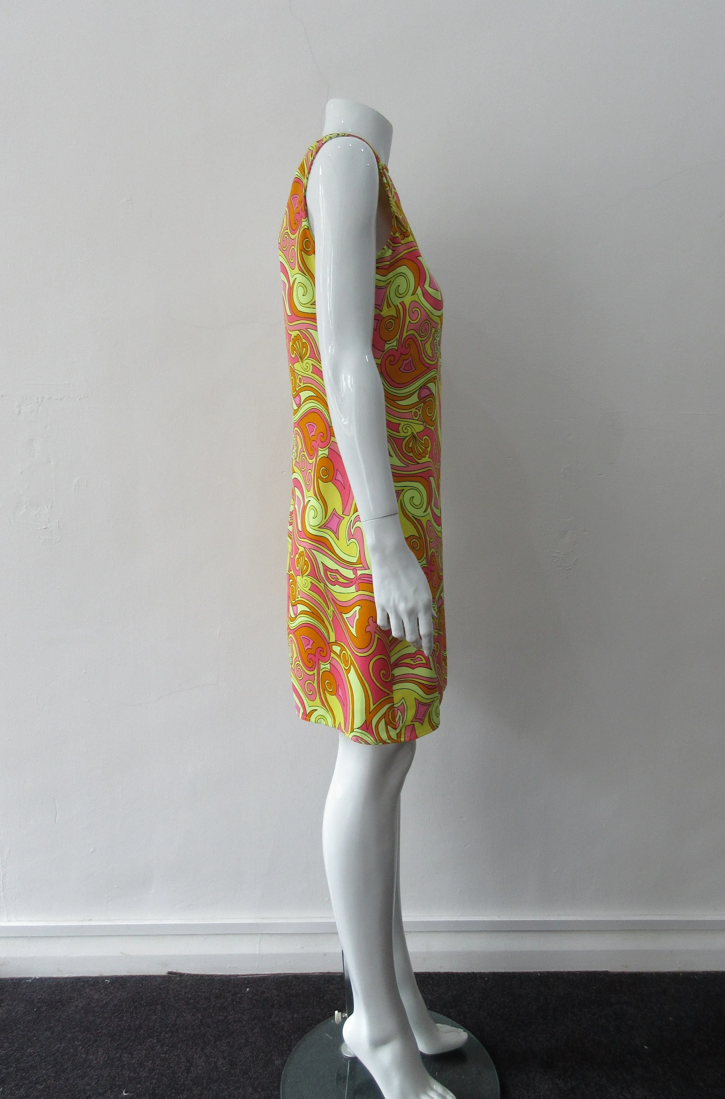 080813 -Bright Yellow Print Dress