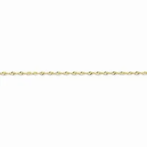 10k Yellow Gold DC Extra-Lite Rope Chain, 1.8 mm