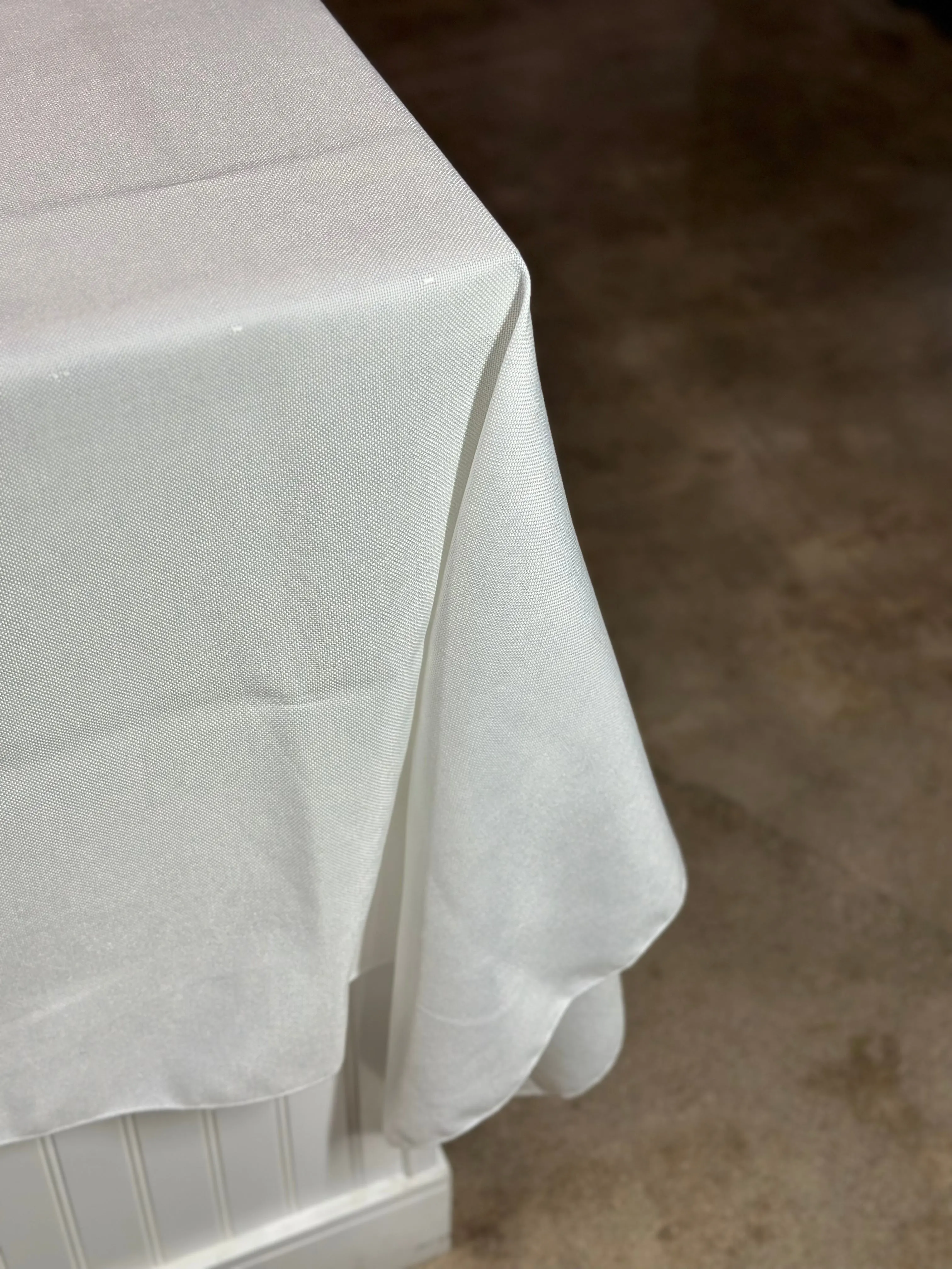 1pc - Imitation Burlap Table Linen 90"x156" Banquet - White