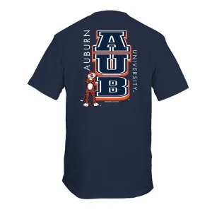 Auburn Retro Vertical Short Sleeve T-Shirt