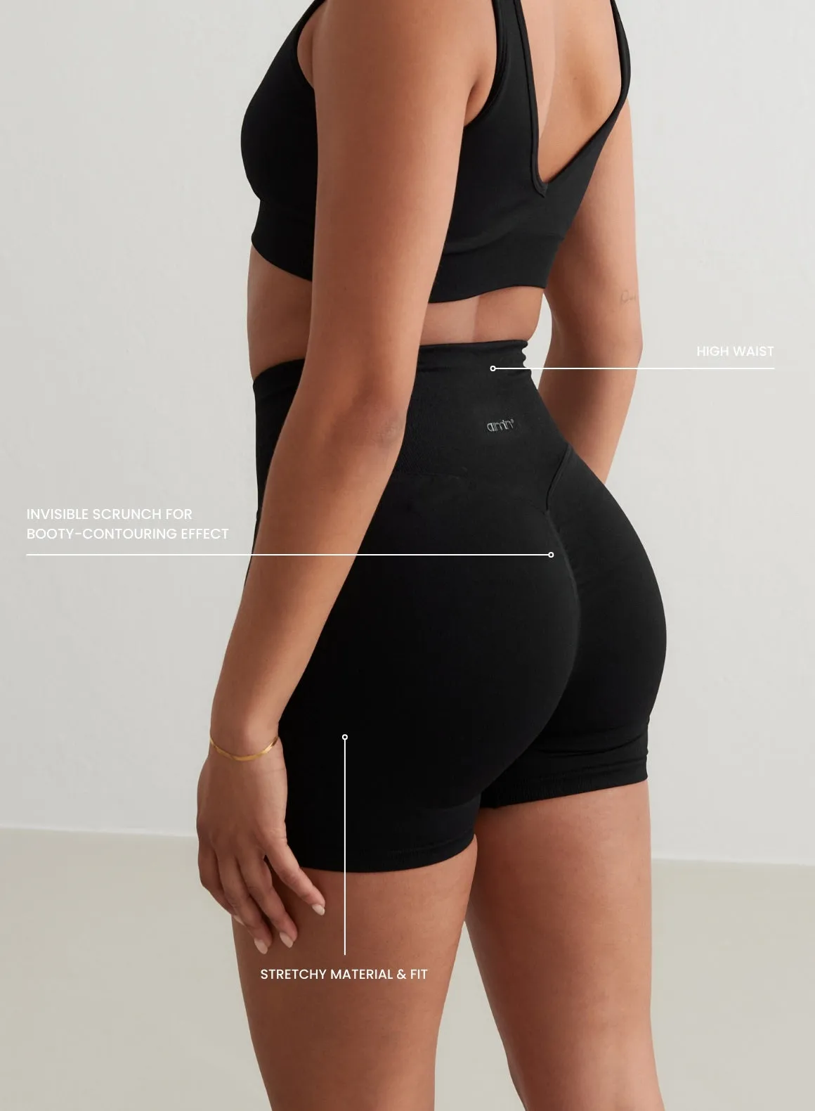 Black Shape Seamless Hotpants