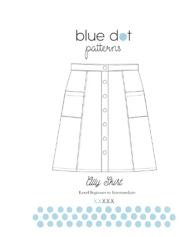 Blue Dot Patterns Ally Skirt