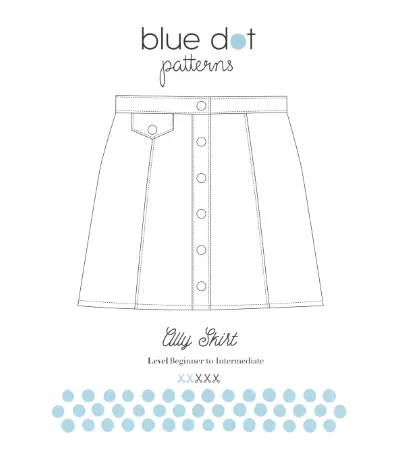 Blue Dot Patterns Ally Skirt