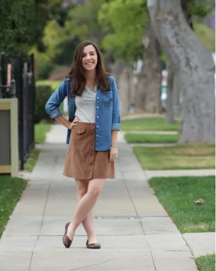 Blue Dot Patterns Ally Skirt