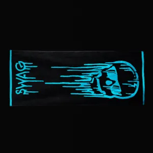 Blue Dripping Skull Towel