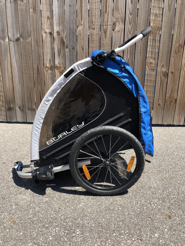 Burley Encore Bike Trailer, Blue, Double