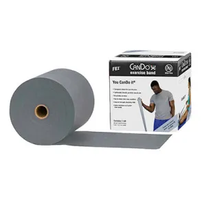 CanDo Latex Free Exercise Band - 25 yard roll - Silver - xx-heavy