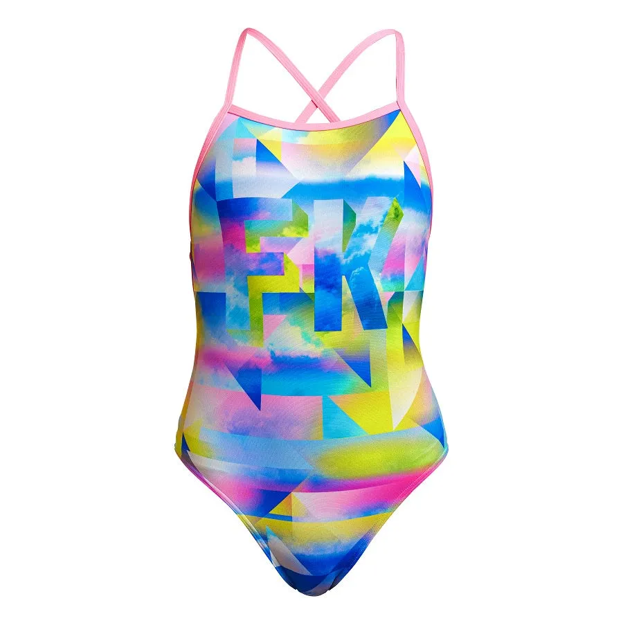 Funkita Girls Strapped In One Piece FS38G- Counting Clouds