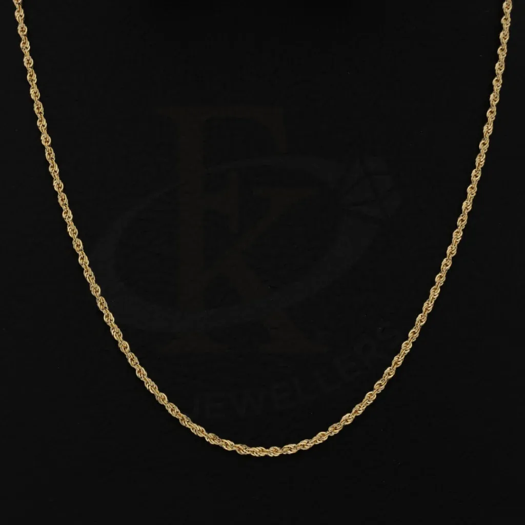 Gold 18 Inches Rope Chain 18KT - FKJCN18K8338