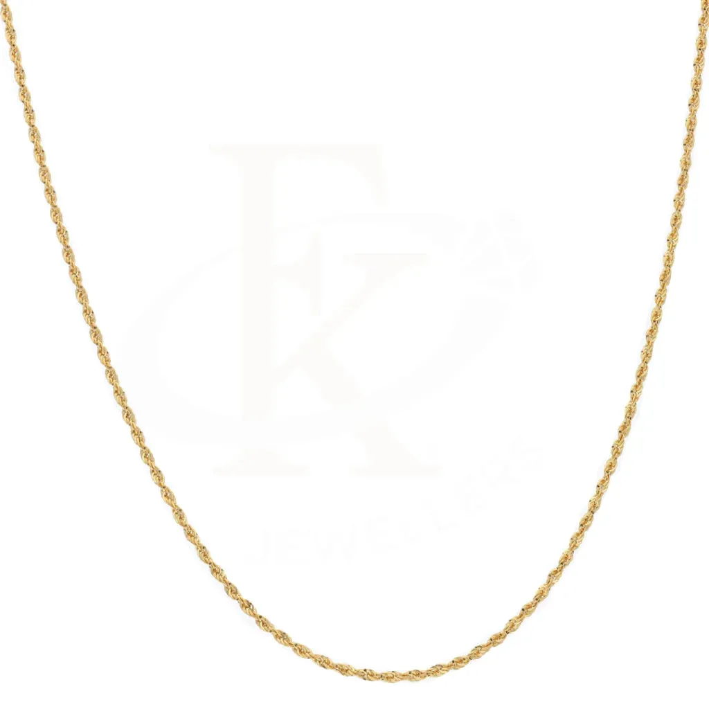 Gold 18 Inches Rope Chain 18KT - FKJCN18K8338