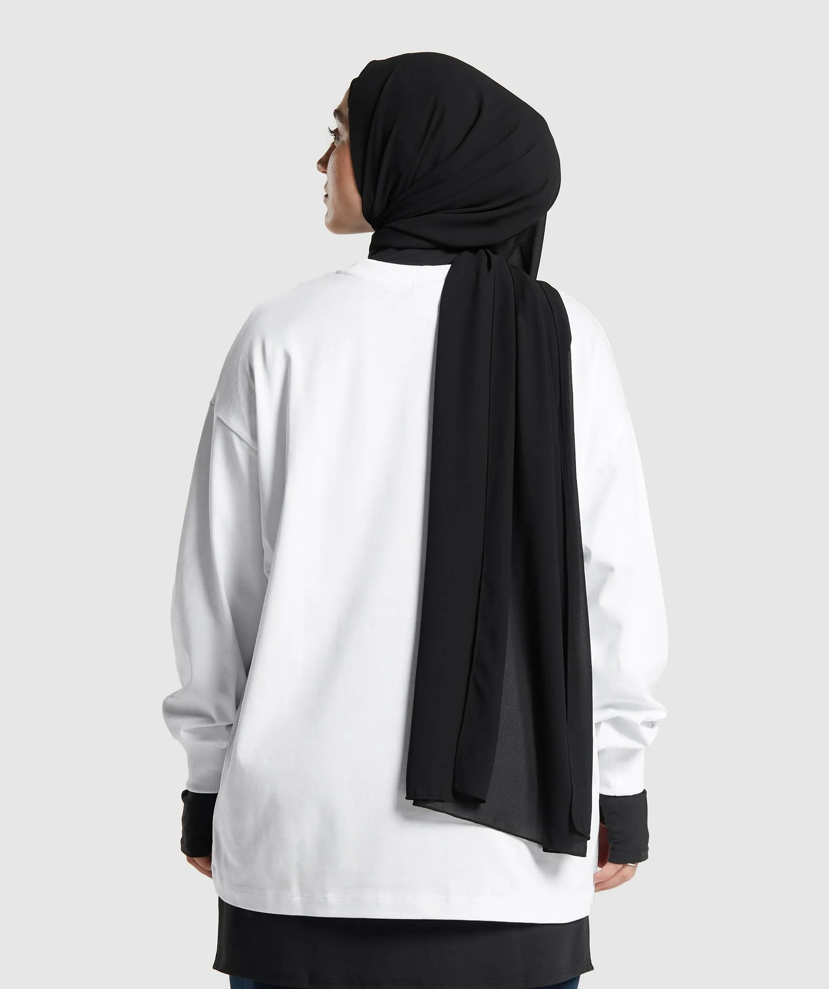 GS X Leana Deeb Oversized Long Sleeve Top - White