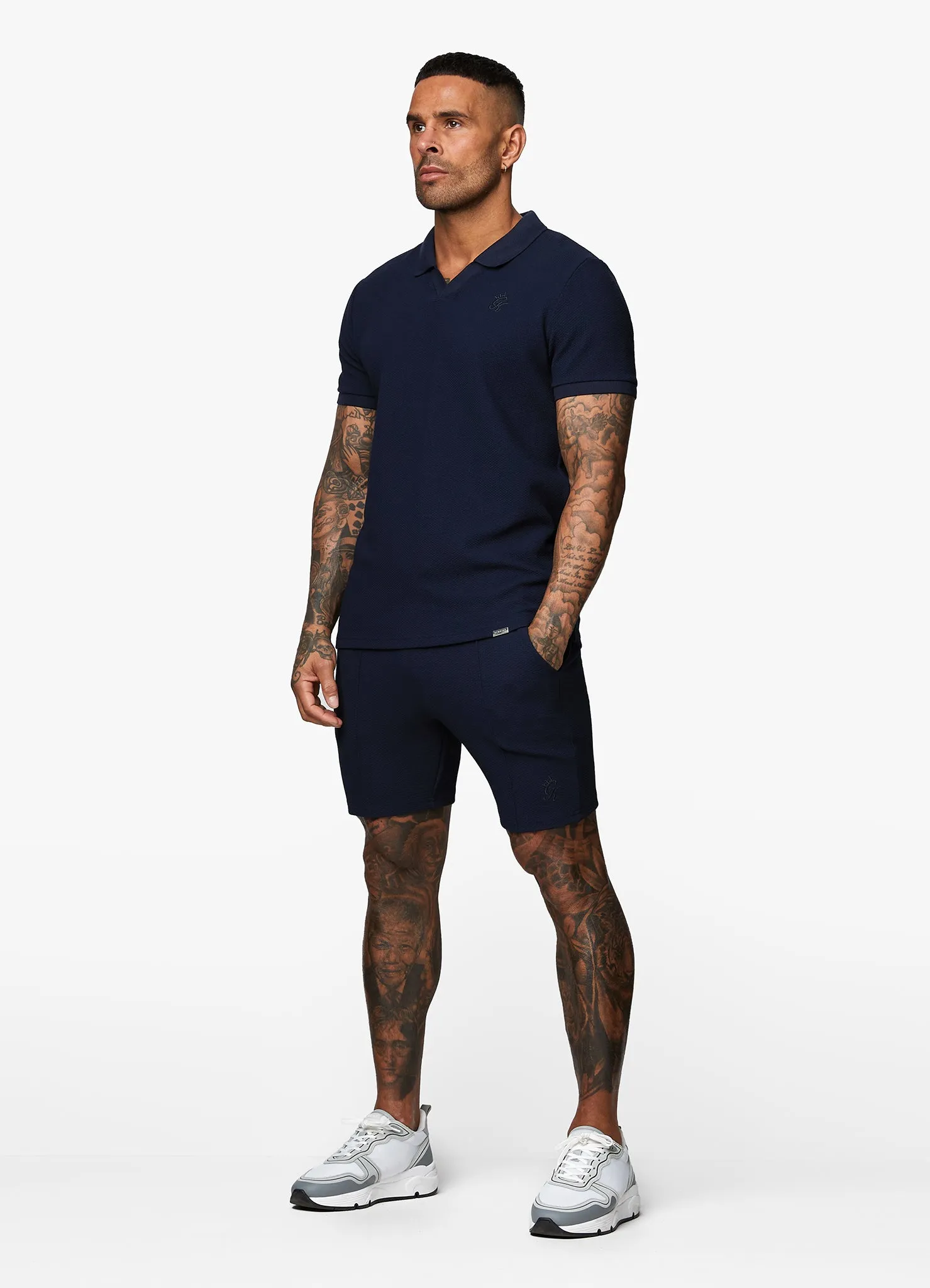 Gym King Signature Texture Short - Navy