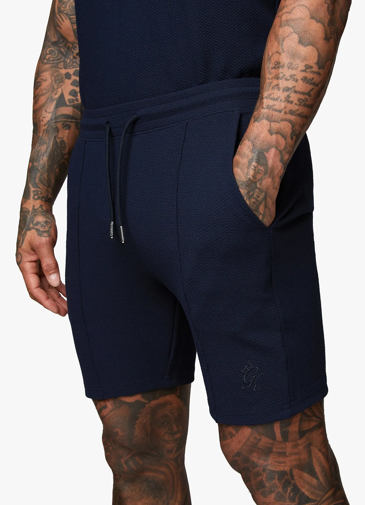 Gym King Signature Texture Short - Navy