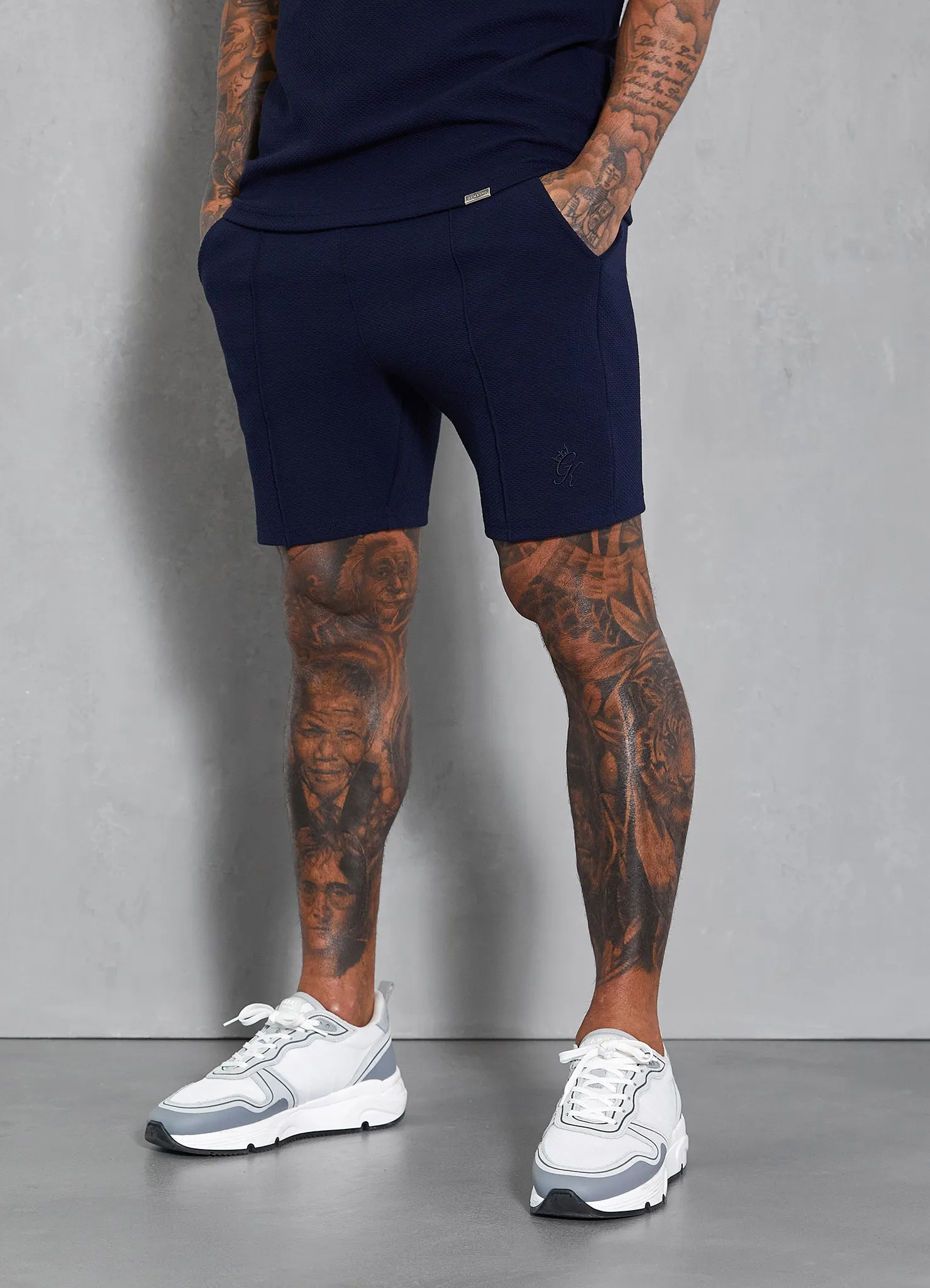 Gym King Signature Texture Short - Navy