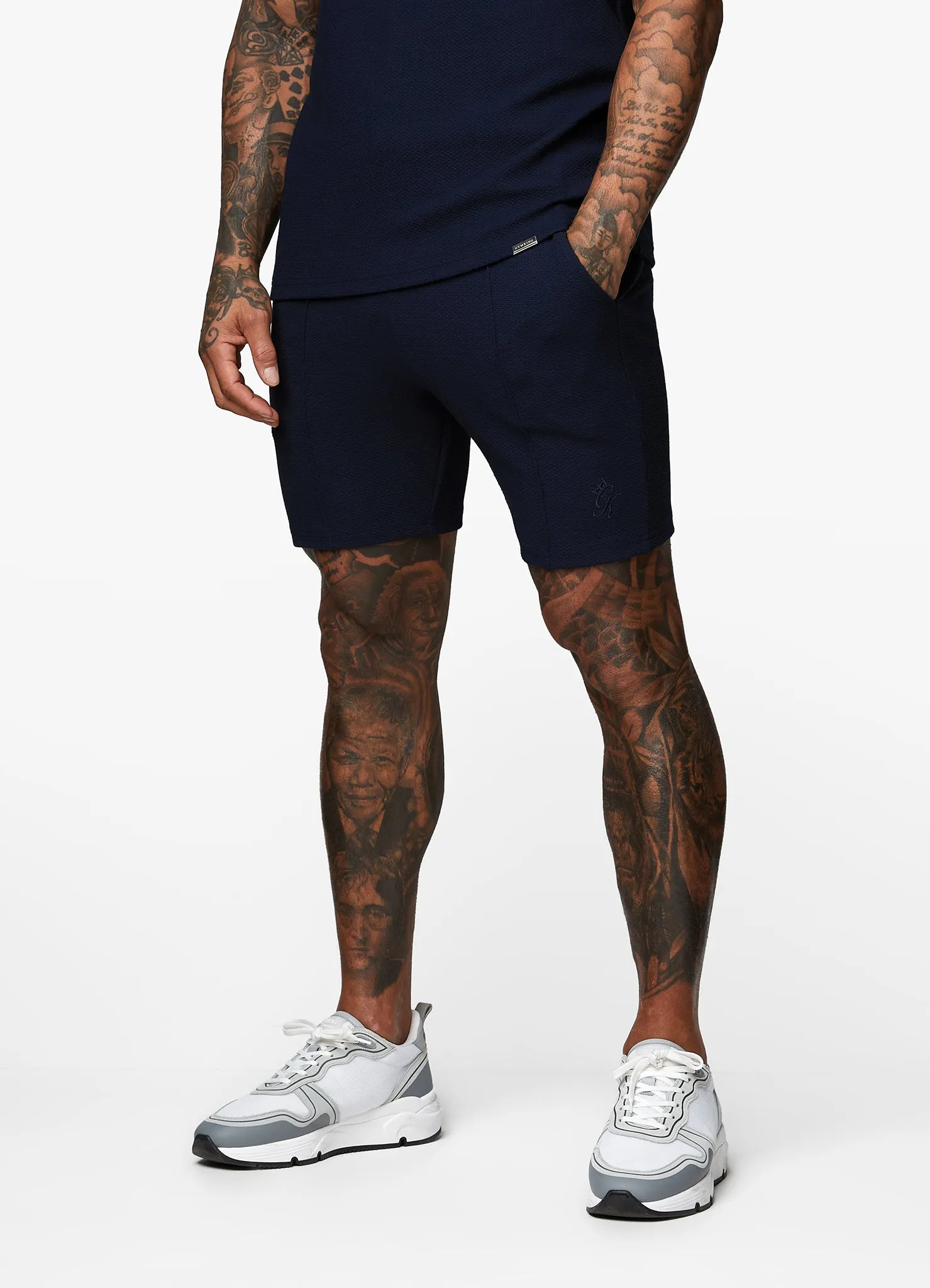 Gym King Signature Texture Short - Navy