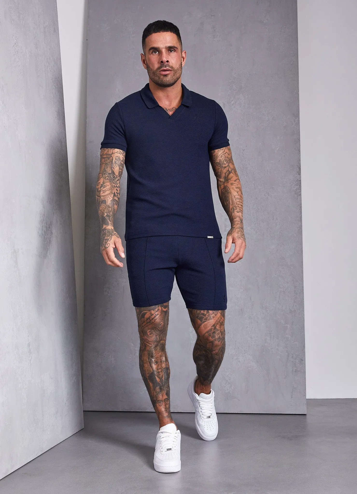 Gym King Signature Texture Short - Navy