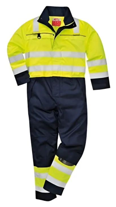 Inherent ARC Flame Retardant Hi Vis Overall Multi-Norm FRAS Coverall Portwest  FR60