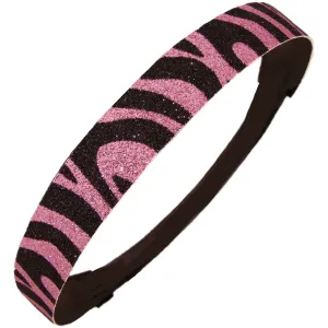 Light Pink Zebra Glitter Headband