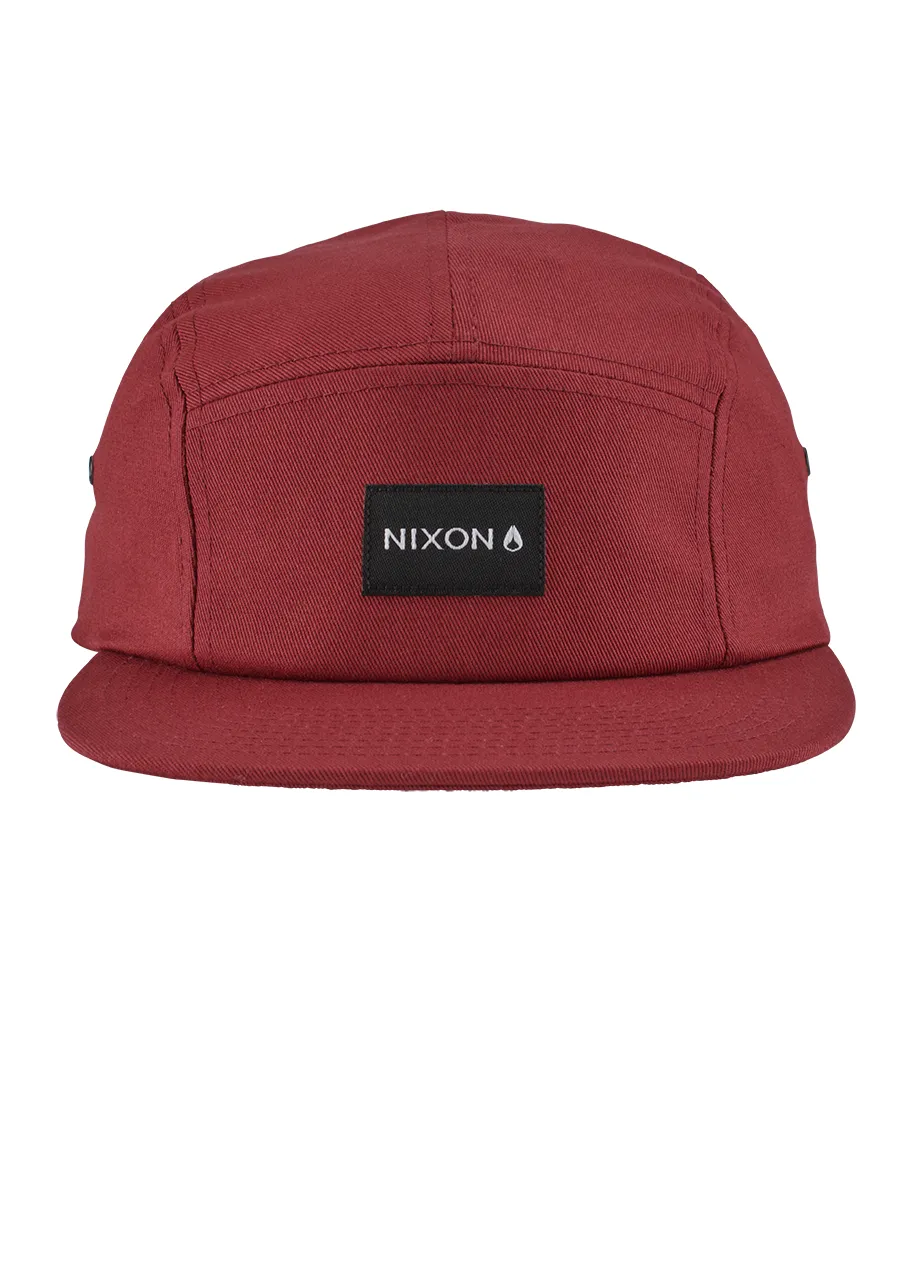 Mikey 5 Panel Hat - Burgundy