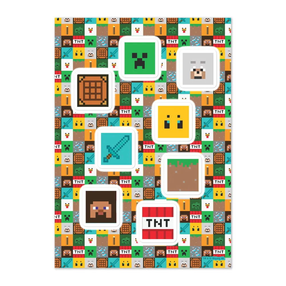 Minecraft Character Checker Sticker Sheet