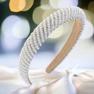 Pearl Rhinestone Cushion Headbands