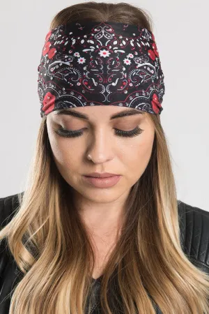 ROSE PAISLEY with GEMS Soaker Headband