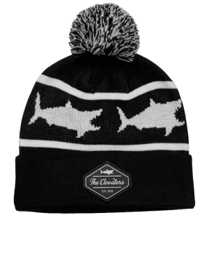 Shark Beanie (Black & White)