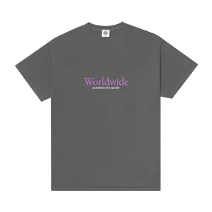 Vice 84 'Worldwide' Vintage Washed Tee - Charcoal